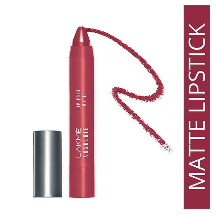 Buy Lakme Absolute Lip Pout Matte Lip Color Plum Temptation (3.7 g) - Purplle