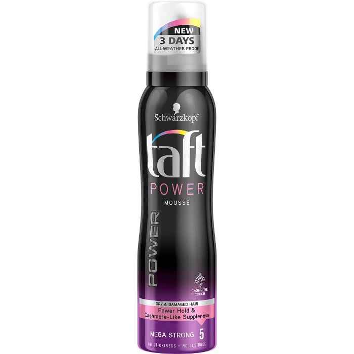 Buy Schwarzkopf Taft All Weather Power Mousse Dry & Damaged Hair Mega Strong (150 ml) - Purplle
