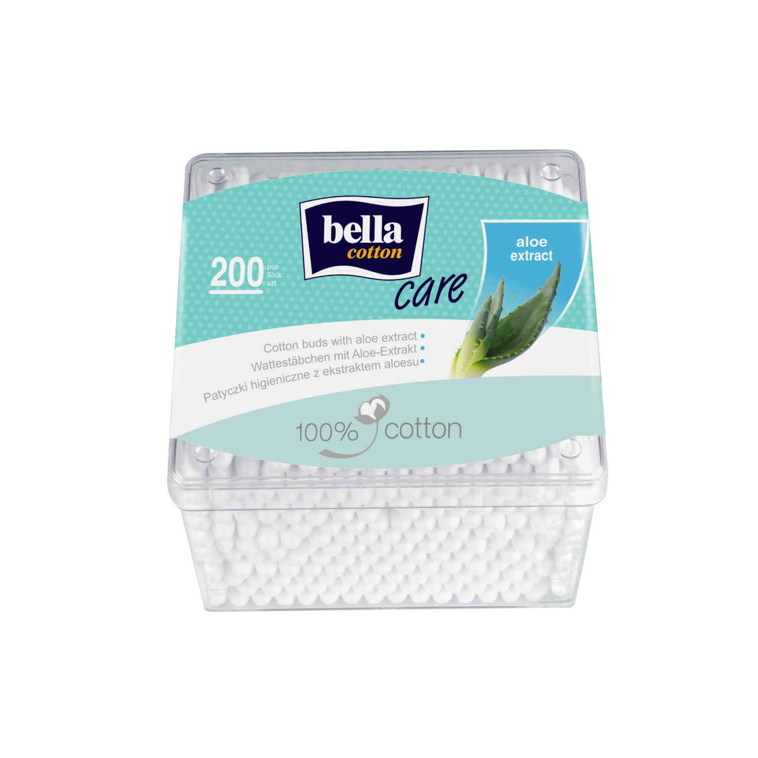 Buy Bella Cotton Buds With Aloe Vera Extract Plastic Box 200 Pcs - Purplle