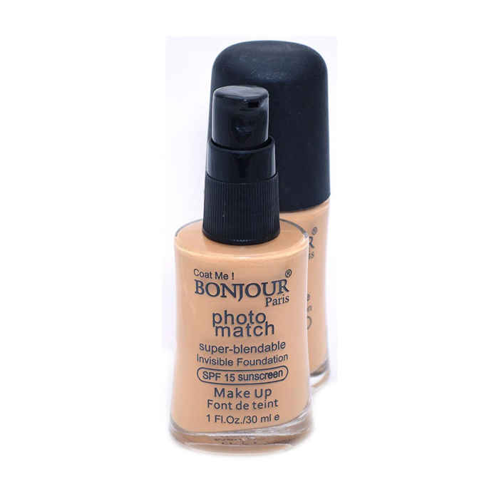 Buy Bonjour Paris Photo Match Invisible Foundation Medium Beige (30 ml) - Purplle