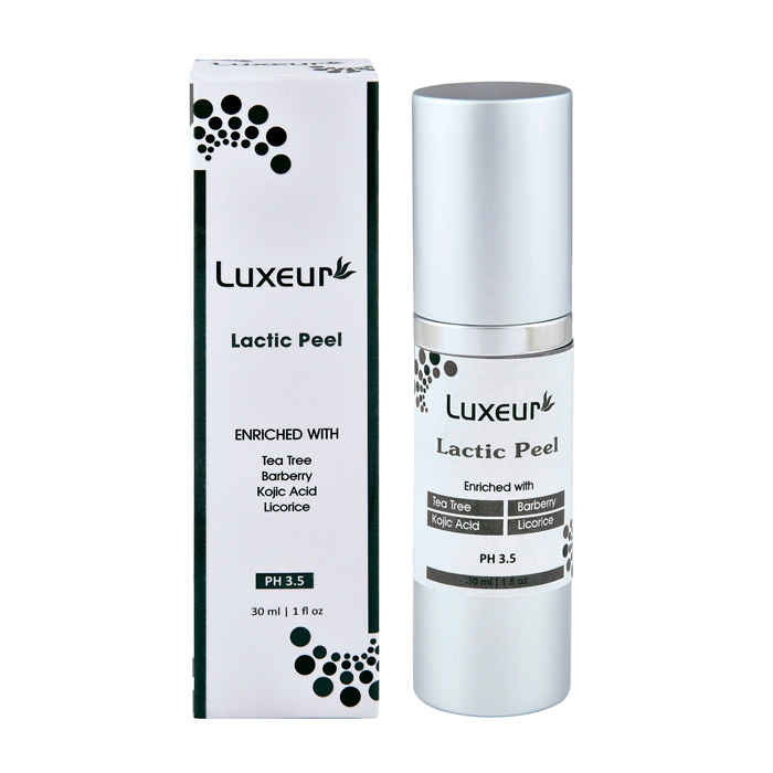 Buy Luxeur Lactic Peel Enriched With Tea Tree Oil Kojic Acid (30 ml) - Purplle