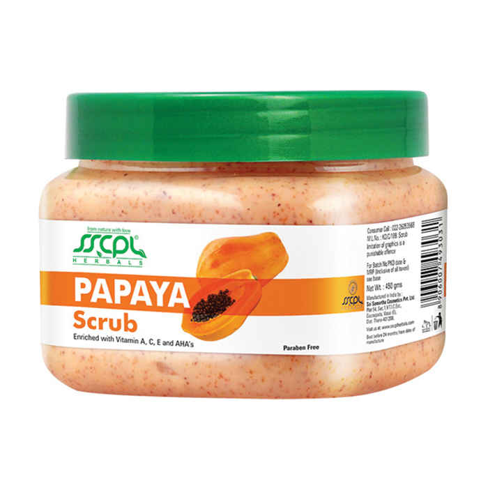 Buy SSCPL Herbals Papaya Scrub (450 g) - Purplle