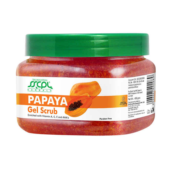 Buy SSCPL Herbals Papaya Gel Scrub (150 g) - Purplle