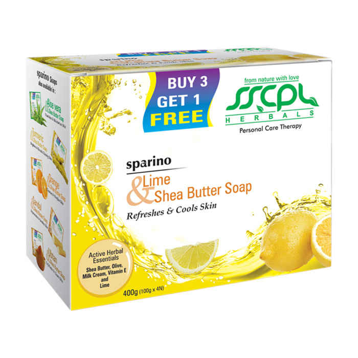 Buy SSCPL Herbals Sparino Lime Shea Butter Soap (400 g) - Purplle