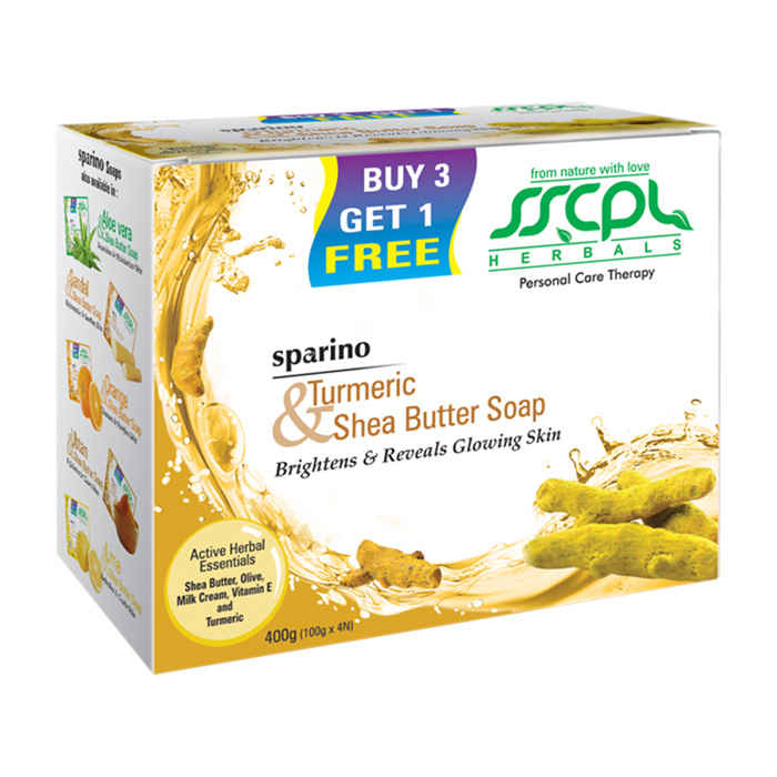 Buy SSCPL Herbals Sparino Turmeric Shea Butter Soap (400 g) - Purplle