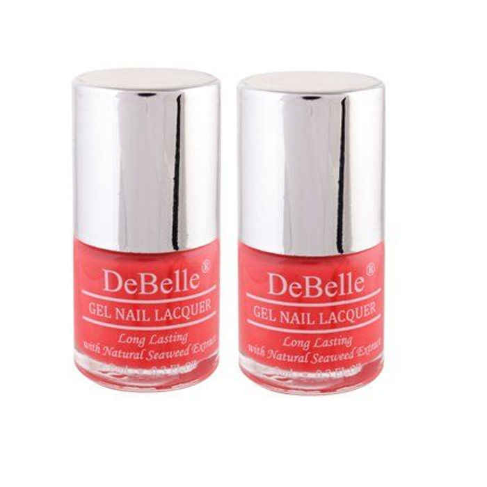 Buy DeBelle Gel Nail Lacquer Princess Belle' Combo Of 2 (8 ml Each) (Coral Orange) - Purplle