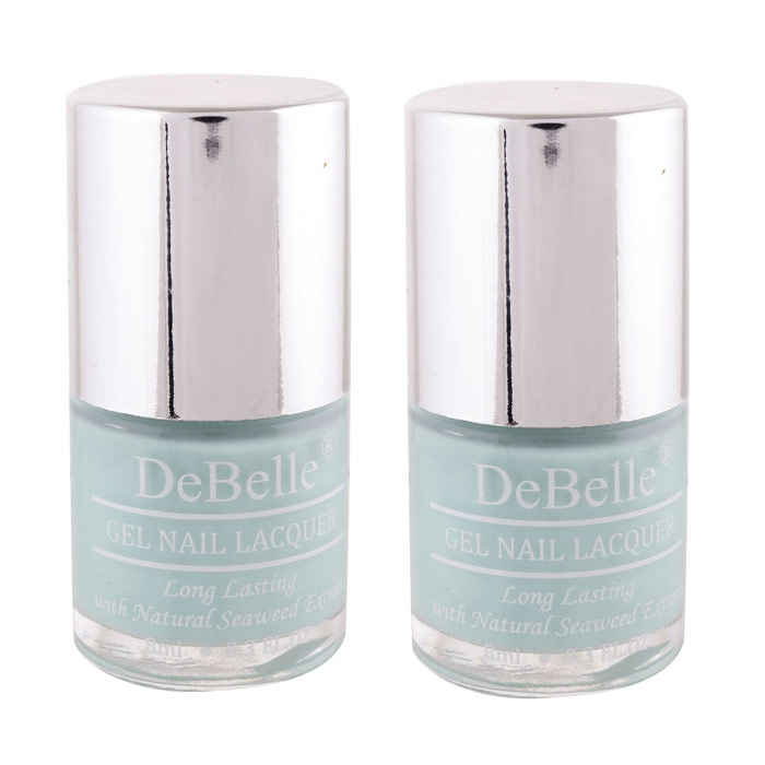 Buy DeBelle Gel Nail Lacquer Mint Amour Combo Of 2 (8 ml Each) (Mint Blue) - Purplle
