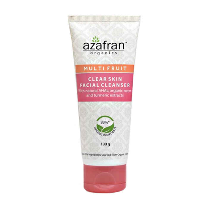 Buy Azafran Organics Multi Fruit Clear Skin Facial Cleanser (100 g) - Purplle