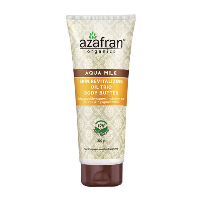 Buy Azafran Organics Aqua Milk Skin Revitalising Oil Trio Body Butter (200 g) - Purplle