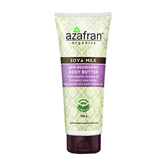 Buy Azafran Organics Soya Milk Skin Nourishing Body Butter (100 g) - Purplle