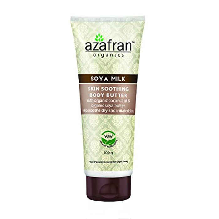 Buy Azafran Organics Soya Milk Skin Soothing Body Butter (100 g) - Purplle