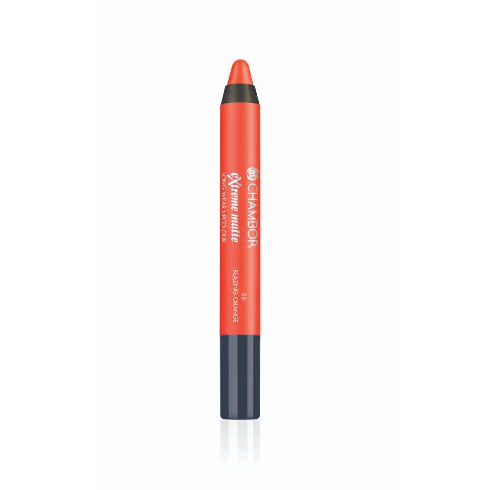 Buy Chambor Extreme Matte Long Wear Lip Colour - Blazing Orange #08 - Purplle