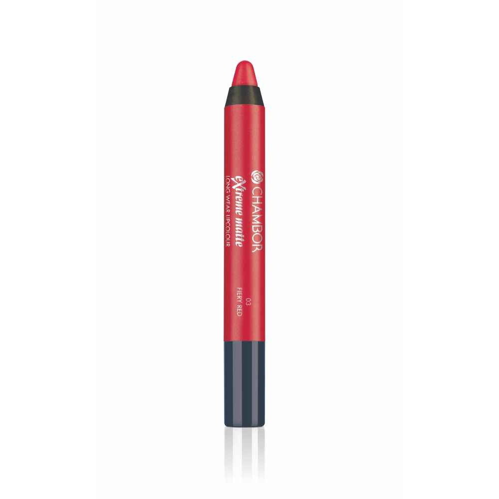 Buy Chambor Extreme Matte Long Wear Lip Colour, Fiery Red No.03 - 2.8 gm - Purplle