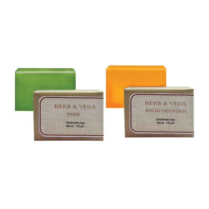 Buy Herb & Veda Neem And Haldi Chandan Bathing Bar - Purplle