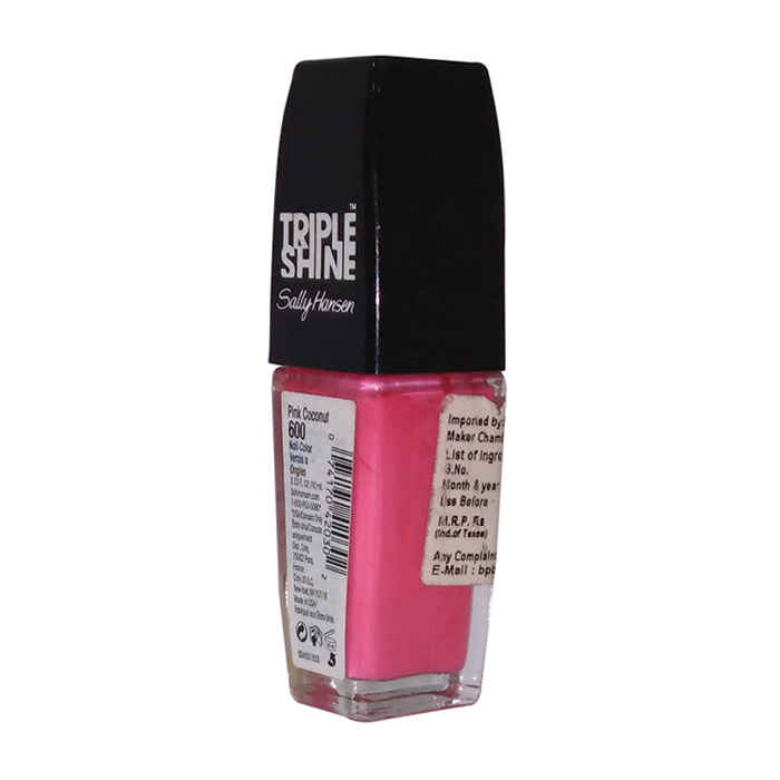 Buy Sally Hansen Triple Shine Nail - Pink Coconut #600 (10 ml) - Purplle