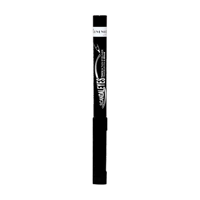 Buy Rimmel Scandaleyes Thick & Thin Eyeliner Water Proof-Black/Noir #001 (1.1 ml) - Purplle