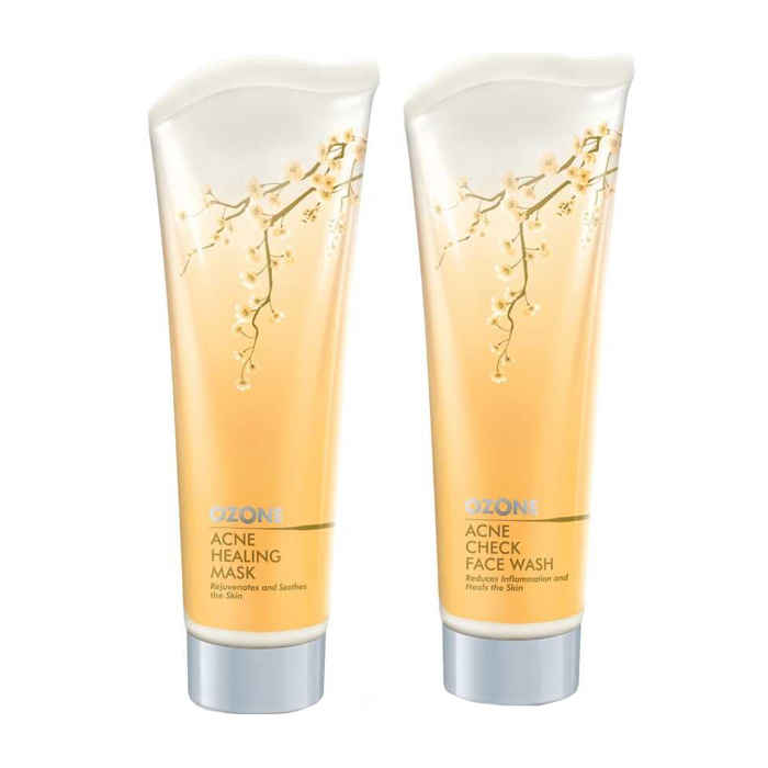 Buy Ozone Ayurvedics Acne Check Face Wash + Acne Healing Mask (200 g) - Purplle