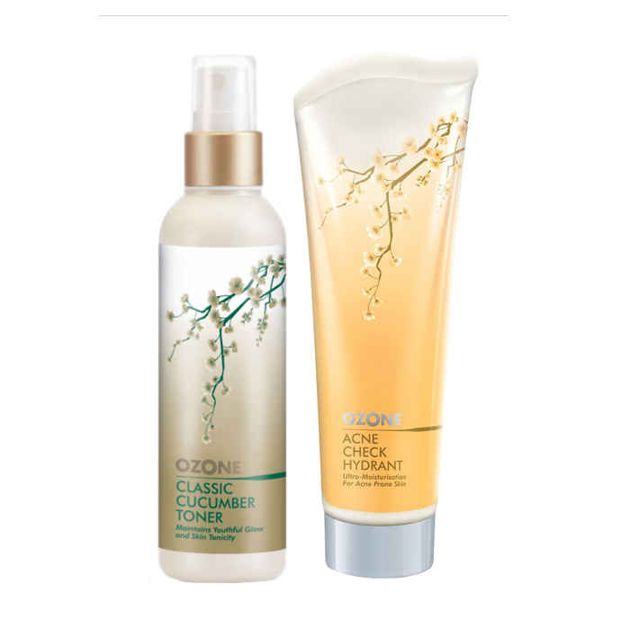 Buy Ozone Ayurvedics Cucumber Toner + Acne Check Hydrant (200 g) - Purplle