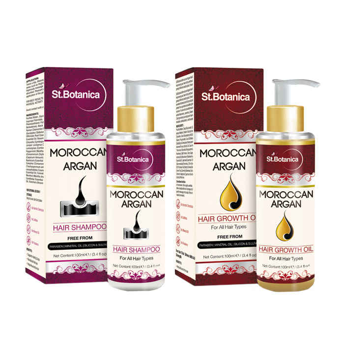 Buy St.Botanica Moroccan Argan Hair Shampoo + Hair Growth Oil (100 ml) - Purplle