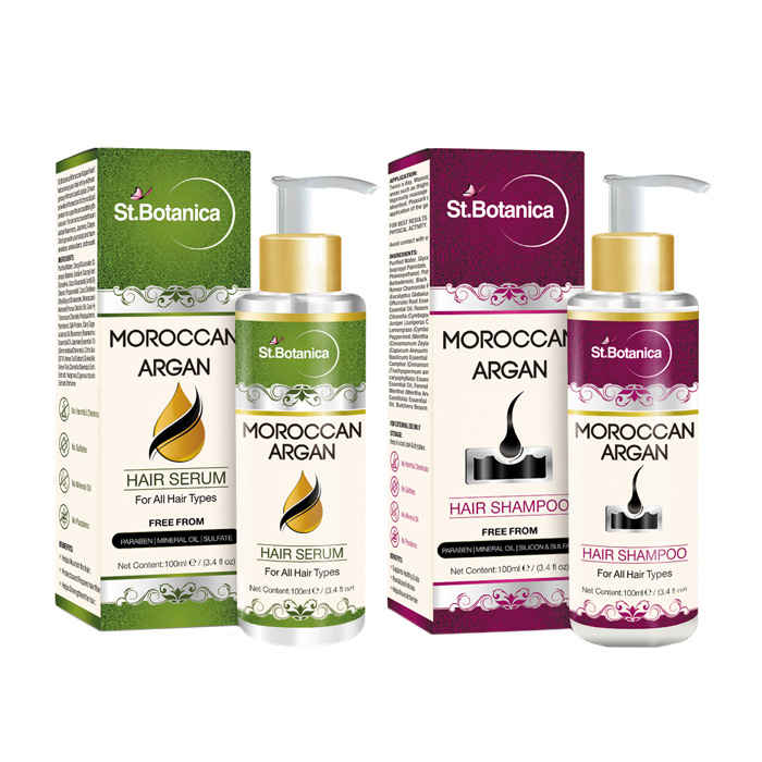 Buy St.Botanica Moroccan Argan Hair Serum + Hair Shampoo (100 ml) - Purplle
