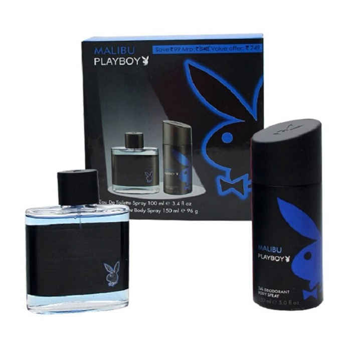 Buy Playboy Malibu Set (Edt 100 ml + Deo 150 ml) - Purplle