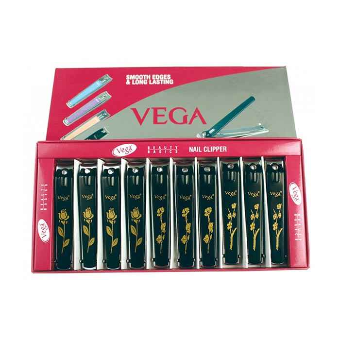 Buy Vega Large Nail Clipper 10 Pcs Box (Black) - LNCB-03 - Purplle
