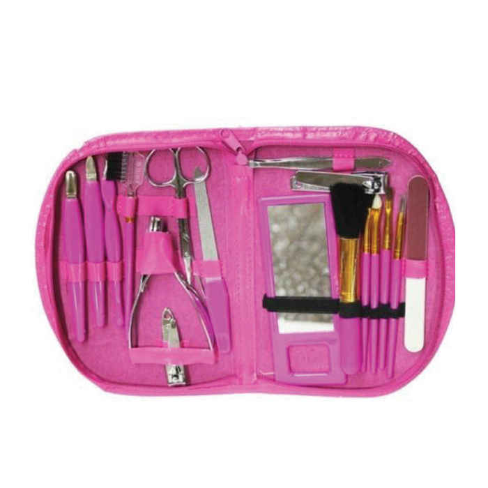Buy Queens's Manicure/Pedicure Brush Set With Stylish Purse (18 Pc) - Purplle
