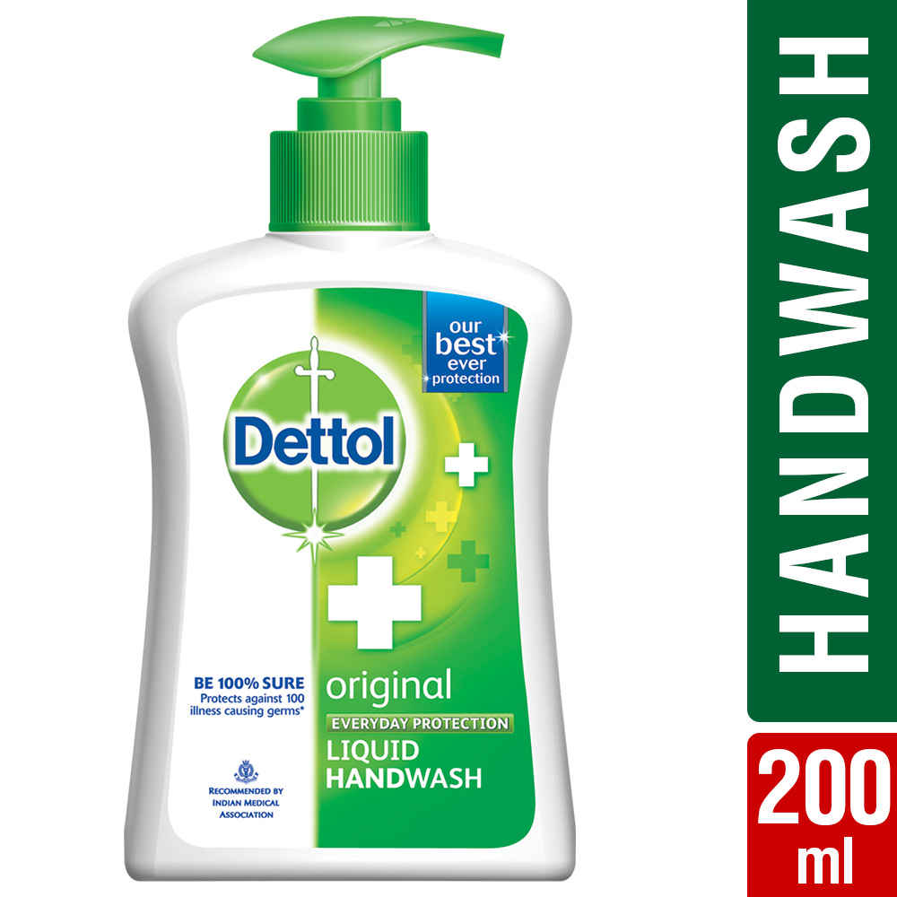 Buy Dettol Germ Protection Liquid Handwash Pump, Original (200 ml) - Purplle