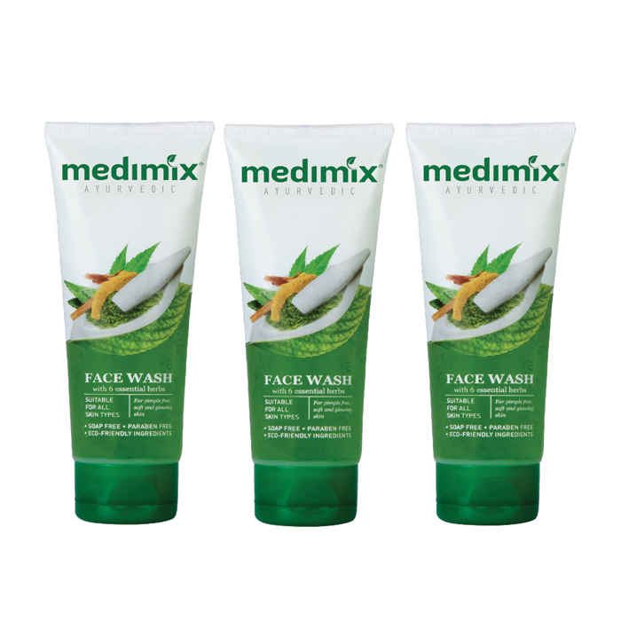Buy Medimix Face Wash Essential Herbs (100 ml) (Pack of 3) - Purplle