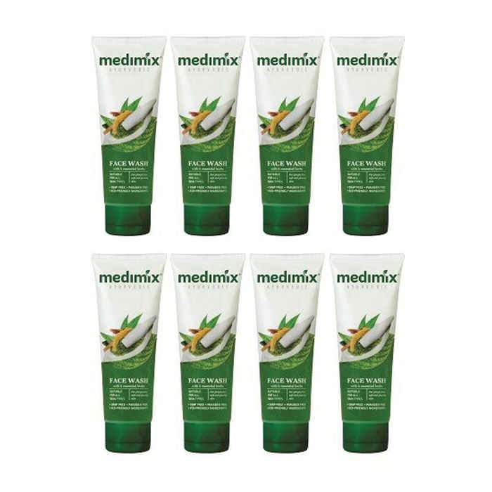Buy Medimix Face Wash Essential Herbs (50 ml) (Pack of 8) - Purplle