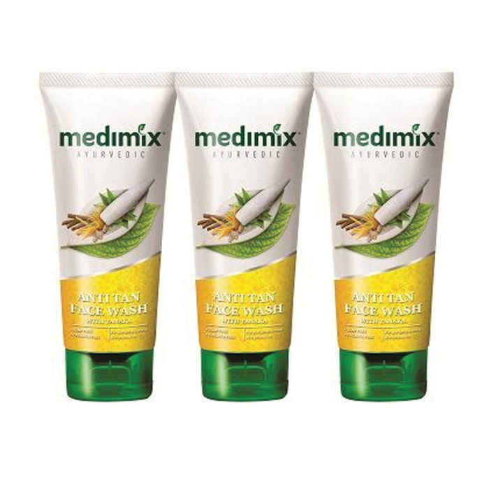 Buy Medimix Ayurvedic Anti Tan Face Wash (100 ml) (Pack of 3) - Purplle