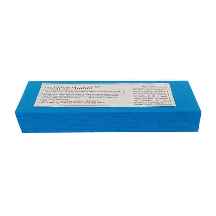 Buy Makeup Mania Hair Removal Waxing Strips - Blue 70 Pcs - Purplle