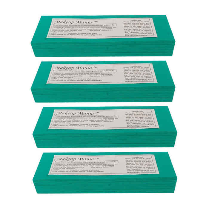 Buy Makeup Mania Hair Removal Waxing Strips - Green 280 Pcs - Purplle
