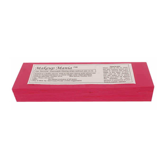 Buy Makeup Mania Hair Removal Waxing Strips - Magenta 70 Pcs - Purplle