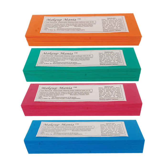 Buy Makeup Mania Hair Removal Waxing Strips - Multi Color 280 Pcs - Purplle