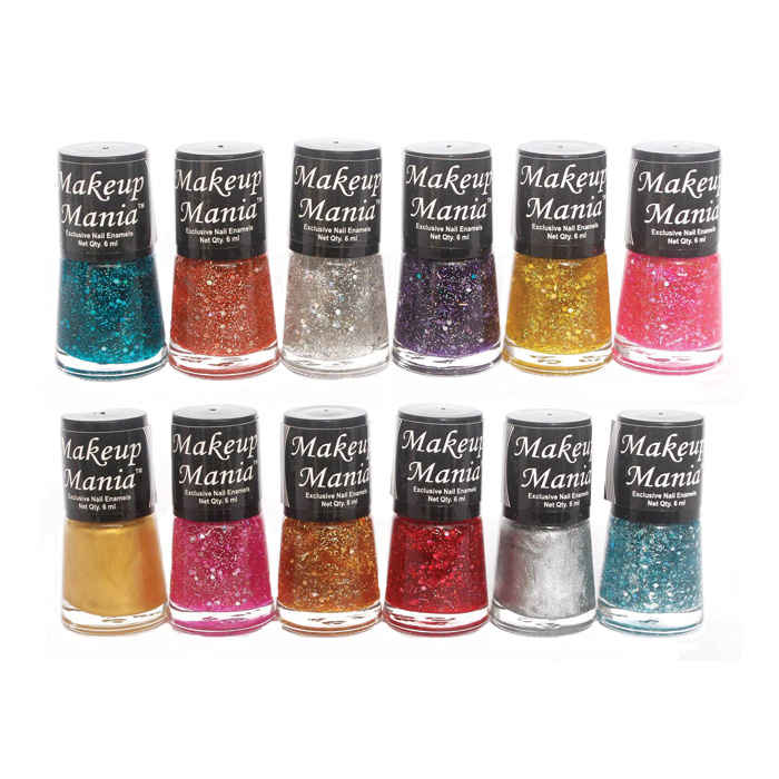 Buy Makeup Mania Exclusive Nail Polish Set of 12 Pcs (Multicolor Set # 71) - Purplle