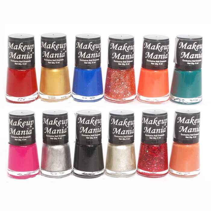 Buy Makeup Mania Exclusive Nail Polish Set of 12 Pcs (Multicolor Set # 79) - Purplle