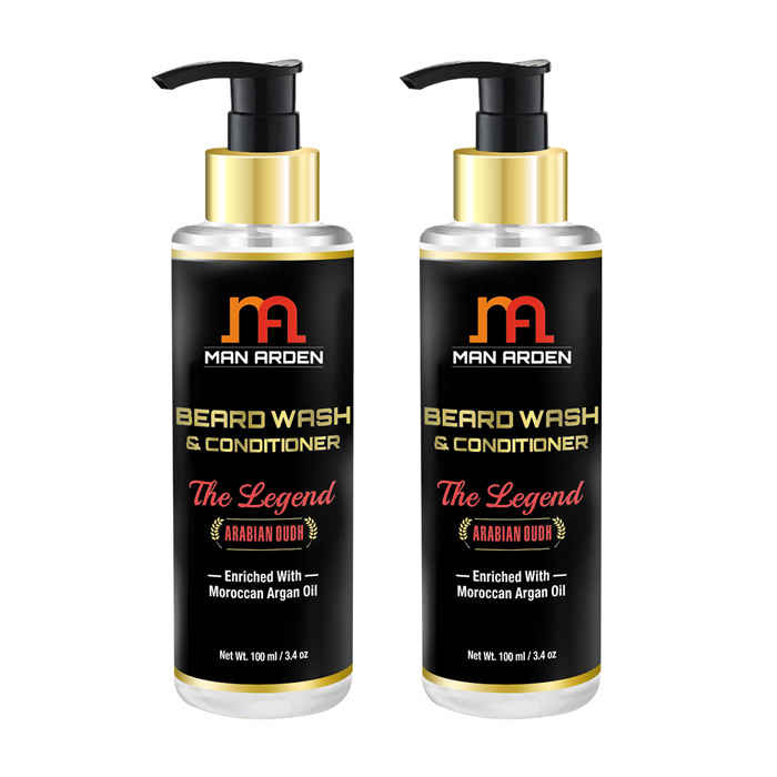 Buy Man Arden Beard Wash (Shampoo) & Conditioner The Legend (100 ml) x Pack of 2 - Purplle