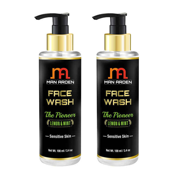 Buy Man Arden Face Wash The Pioneer (Lemon & Mint) (100 ml) x Pack of 2 - Purplle