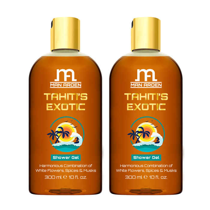 Buy Man Arden Tahiti's Exotic Luxury Shower Gel Body Wash (300 ml) (Pack of 2) - Purplle