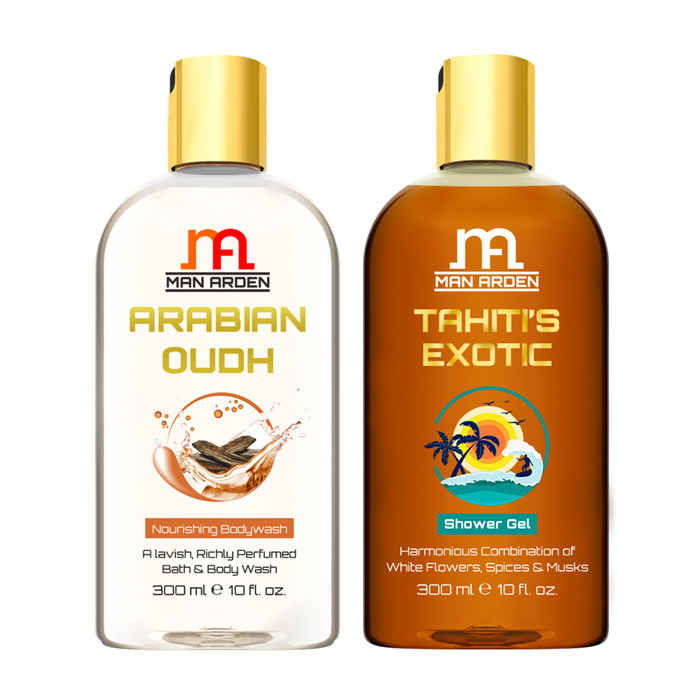 Buy Man Arden Arabian Oudh + Tahiti's Exotic Luxury Shower Gel (300 ml) - Purplle