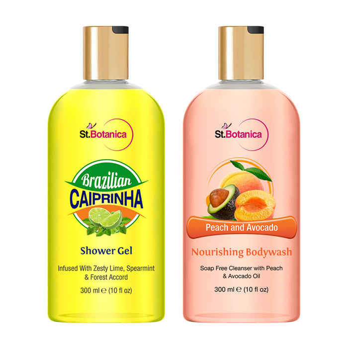 Buy St.Botanica Brazilian Caiprinha Shower Gel + Peach and Avocado Nourishing Body Wash (300 ml) e 10 fl oz. - Purplle