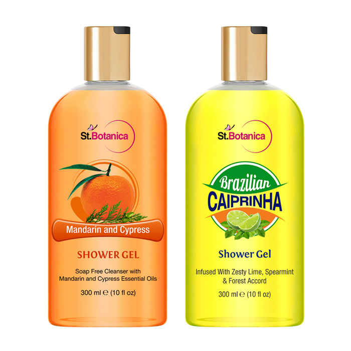 Buy St.Botanica Brazilian Caiprinha Shower Gel + Mandarin & Cypress Luxury Shower Gel (300 ml) e 10 fl oz. - Purplle