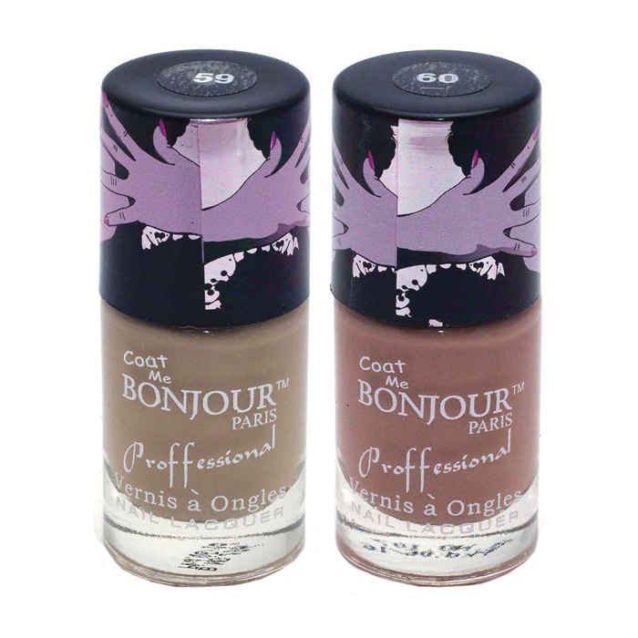Buy Bonjour Paris Nude Nail Lacquer Beige Mocha Fuse (18 ml) (Pack of 2) - Purplle