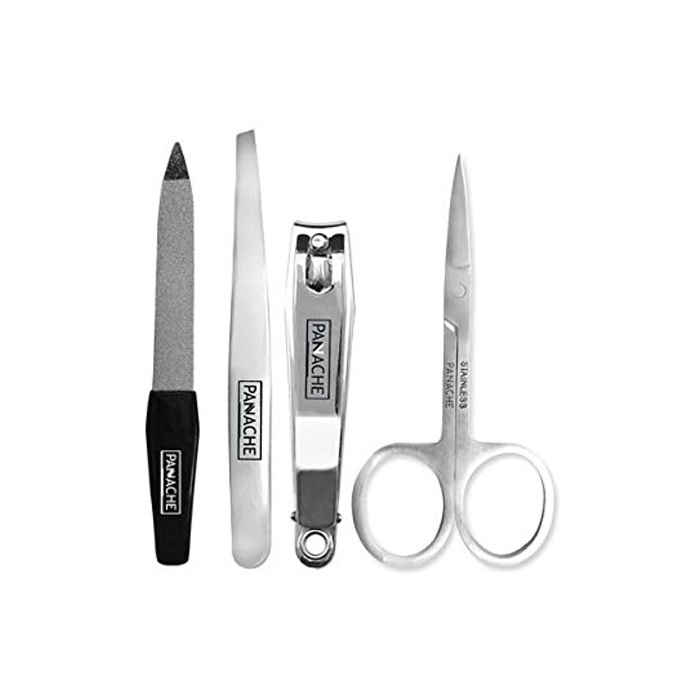 Buy Panache Tip To Toe Set 4 Pcs., Nail Clipper, Tweezer Slant Tip, Cuticle Scissor & Nail File - Purplle