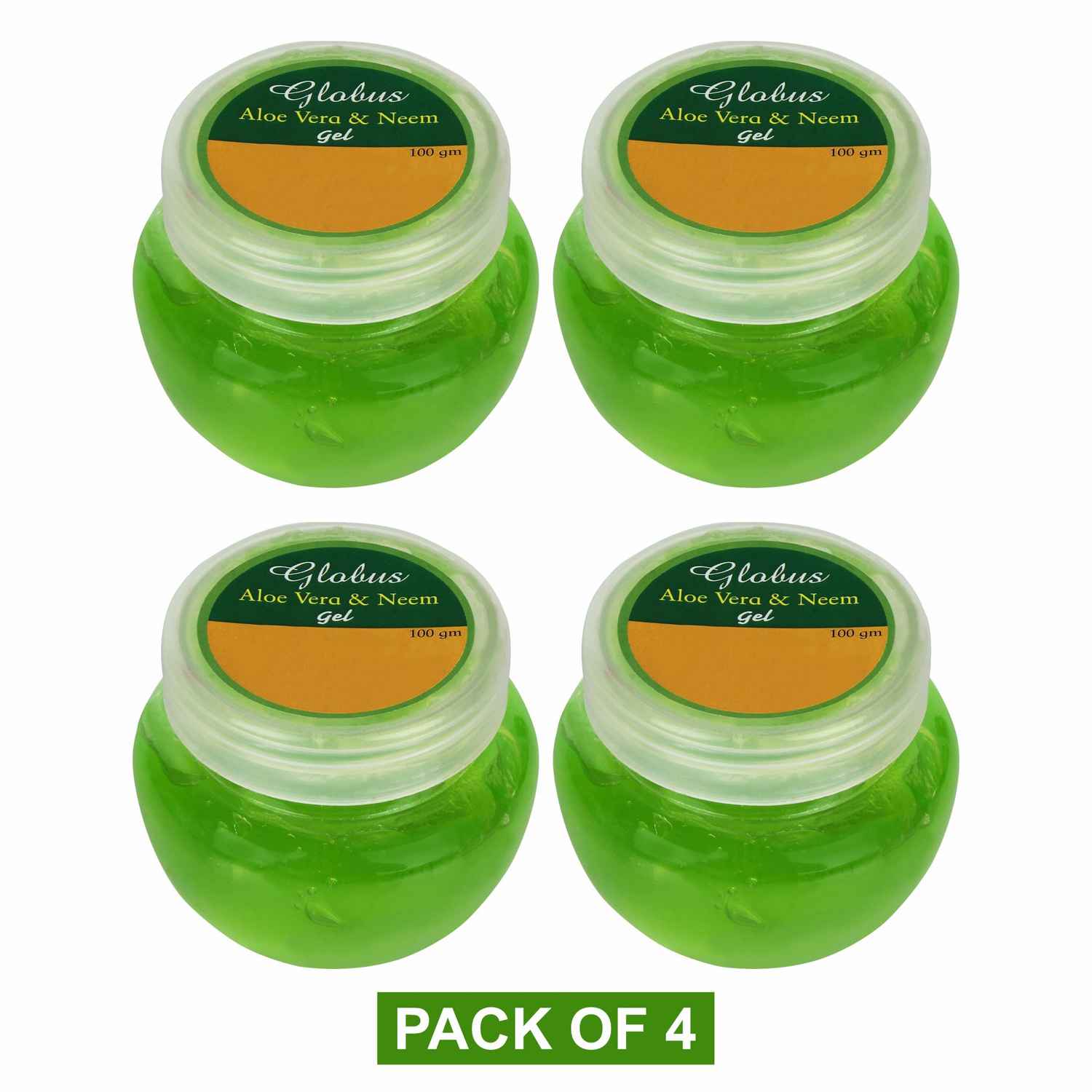 Buy Globus Aloe Vera & Neem Face Gel 100 gms (Pack of 4) - Purplle