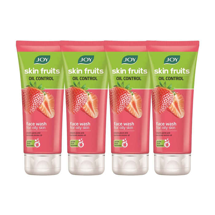 Buy Joy Skin Fruits Oil Control Strawberry Face Wash(Pack Of 4 X 50 ml) - Purplle