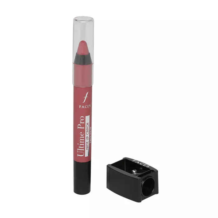 Buy Faces Canada Ultime Pro Matte Lip Crayon - Brunette 20 (2.8 g) With Free Sharpener - Purplle