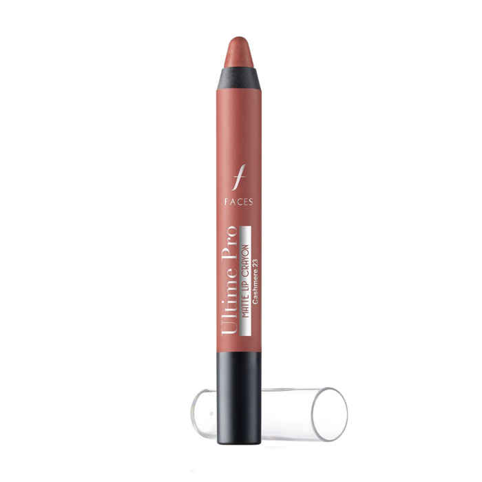Buy Faces Canada Ultime Pro Matte Lip Crayon - Cashmere 23 (2.8 g) With Free Sharpener - Purplle
