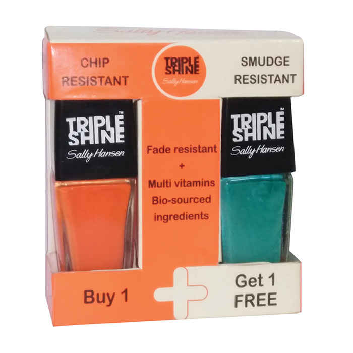 Buy Sally Hansen Triple Shine Nail - Red Snapper#230 + Dive In #280 - Purplle